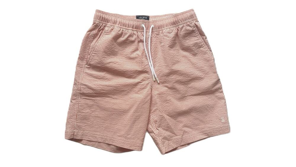 Todd Snyder Seersucker Montauk Swim Short Size XS Blush NWT
